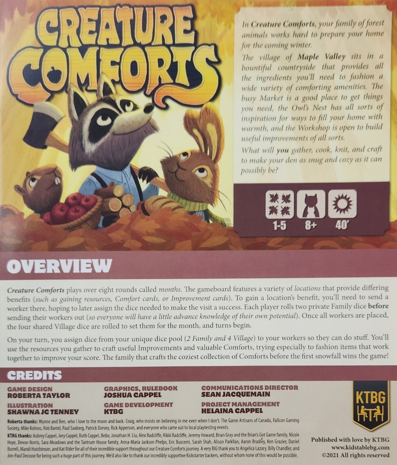 Creature Comforts Kickstarter Exclusive Edition + Promo Cards by KTBG SEALED