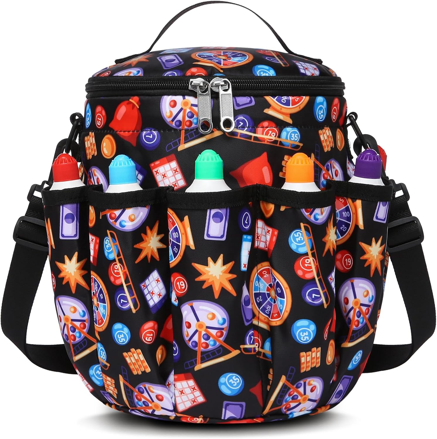 Bingo Bags with Pockets for Bingo Daubers Dabbers Dobbers Dotters Bingo Bag for