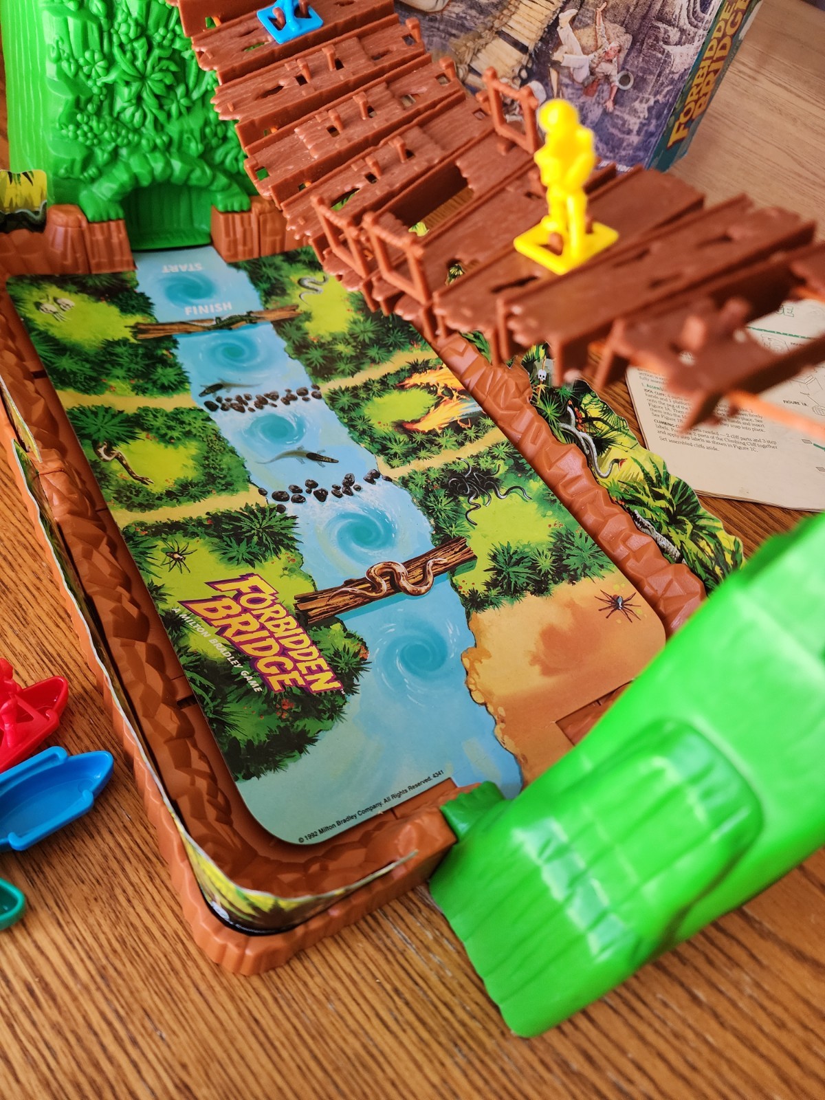 1992 Forbidden Bridge Board Game Milton Bradley WORKING Mint Complete Vintage