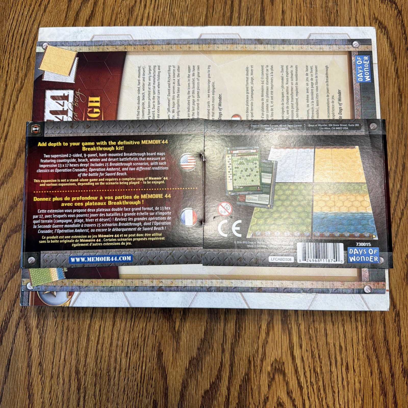 Memoir ’44 Breakthrough Board Maps & Manual Days of Wonder 15 Scenarios – EUC