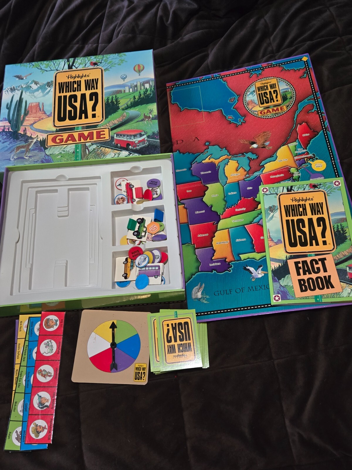 VTG Highlights Which Way USA? Board Game Complete Children’s Kids Family
