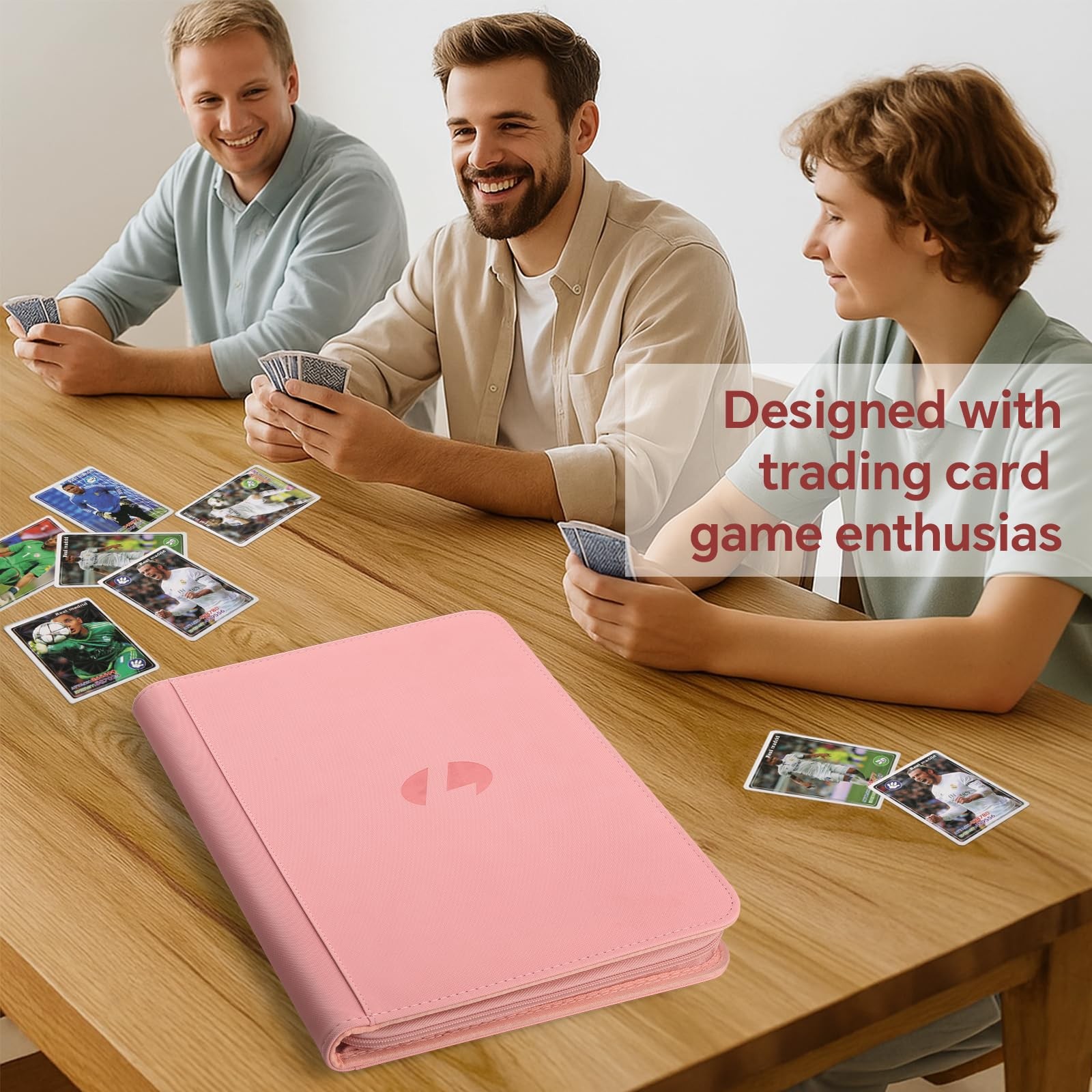 Trading Card Binder, Premium 9-Pocket Double Sided 9 Pocket Pink 1