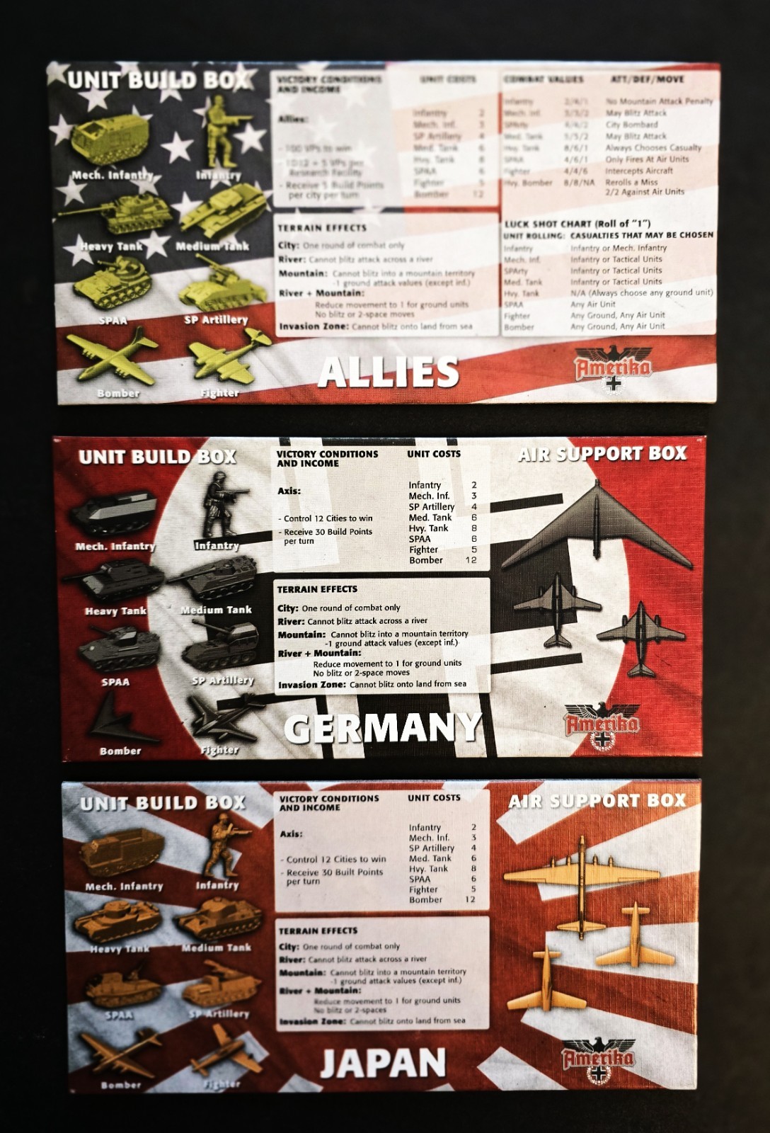 “AMERIKA” ALTERNATE HISTORY WAR GAME – HBG – PUN, COMPLETE + ERRATA + EXTRAS
