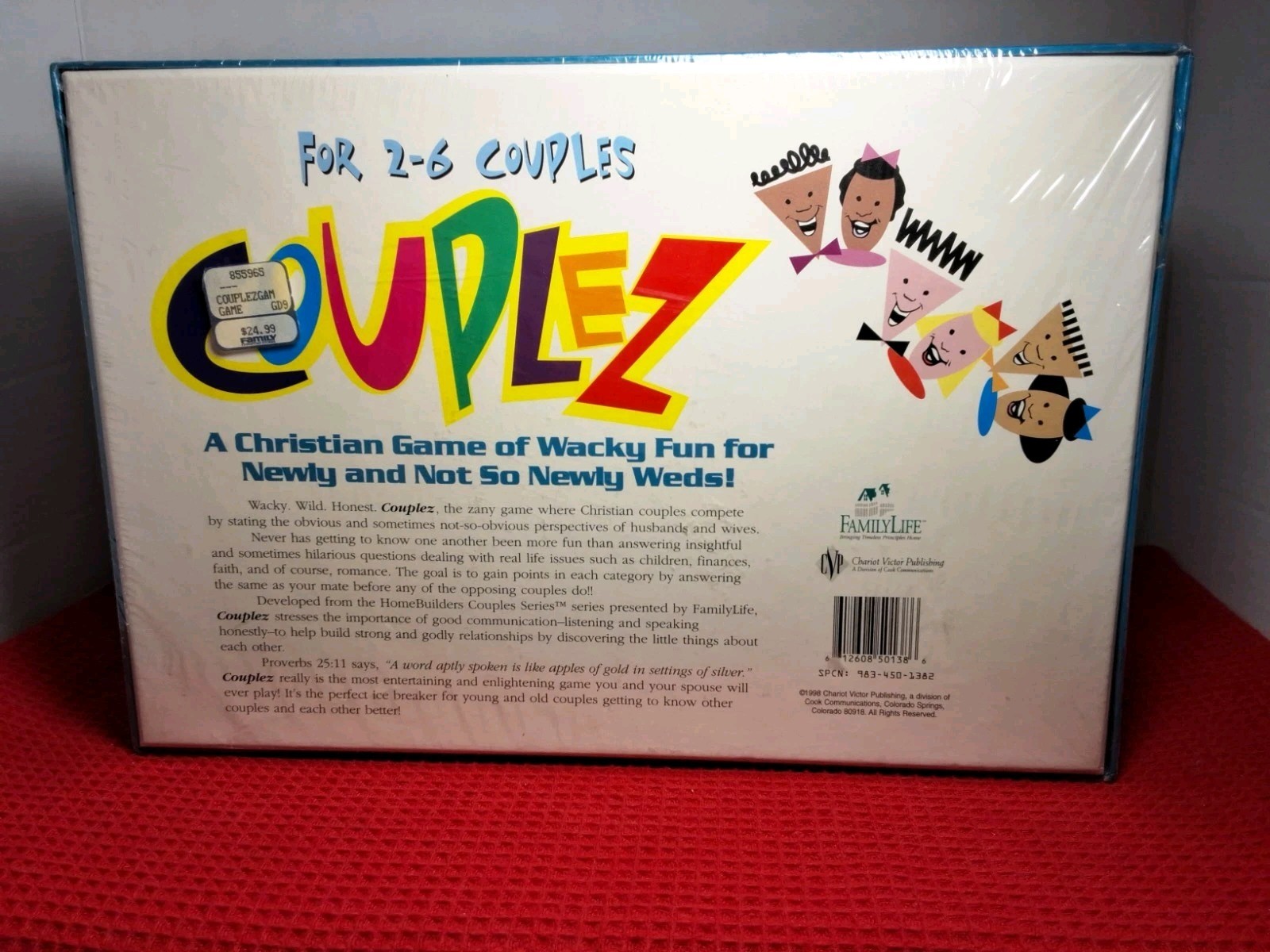 NIB COUPLEZ Christian Board Game for 2-6 Couples Vintage 1998 Family Life Retro