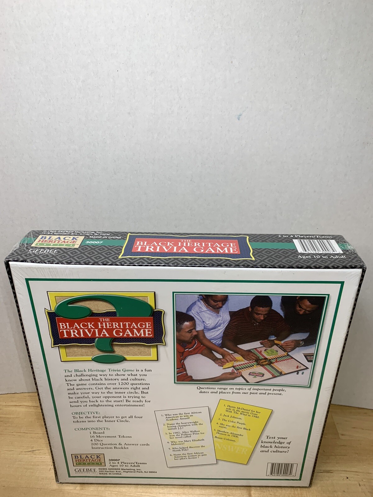 The Black Heritage Trivia Game Geebee 2005 African American 30007 New in Box