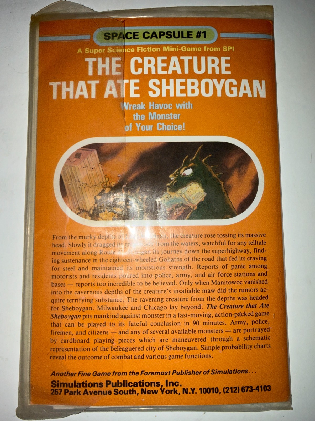SPI The Creature That Ate Sheboygan Sci-Fi Game Unpunched
