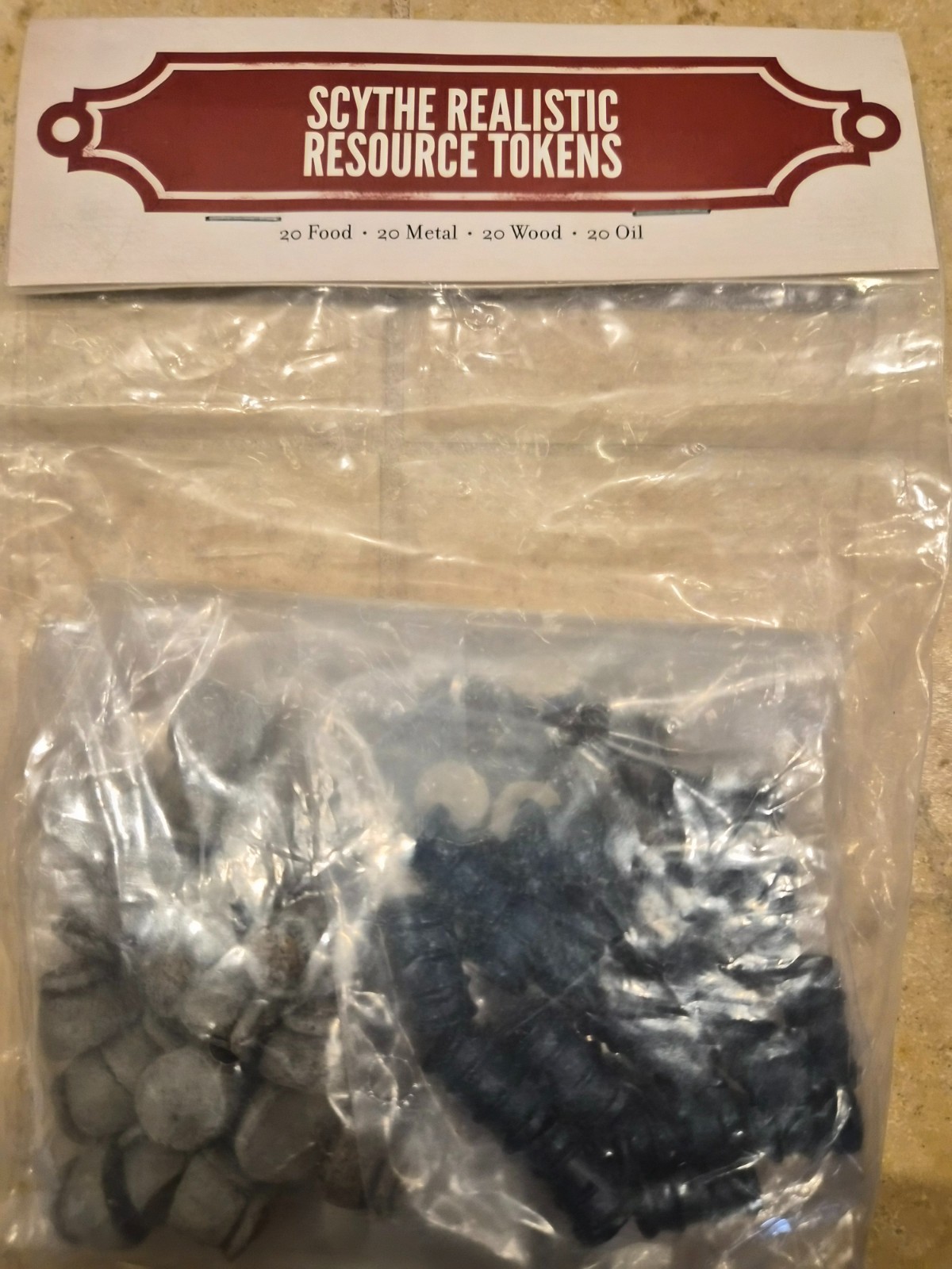 Stonemaier Games Scythe Board Game w/insert, metallic coins, and resource tokens