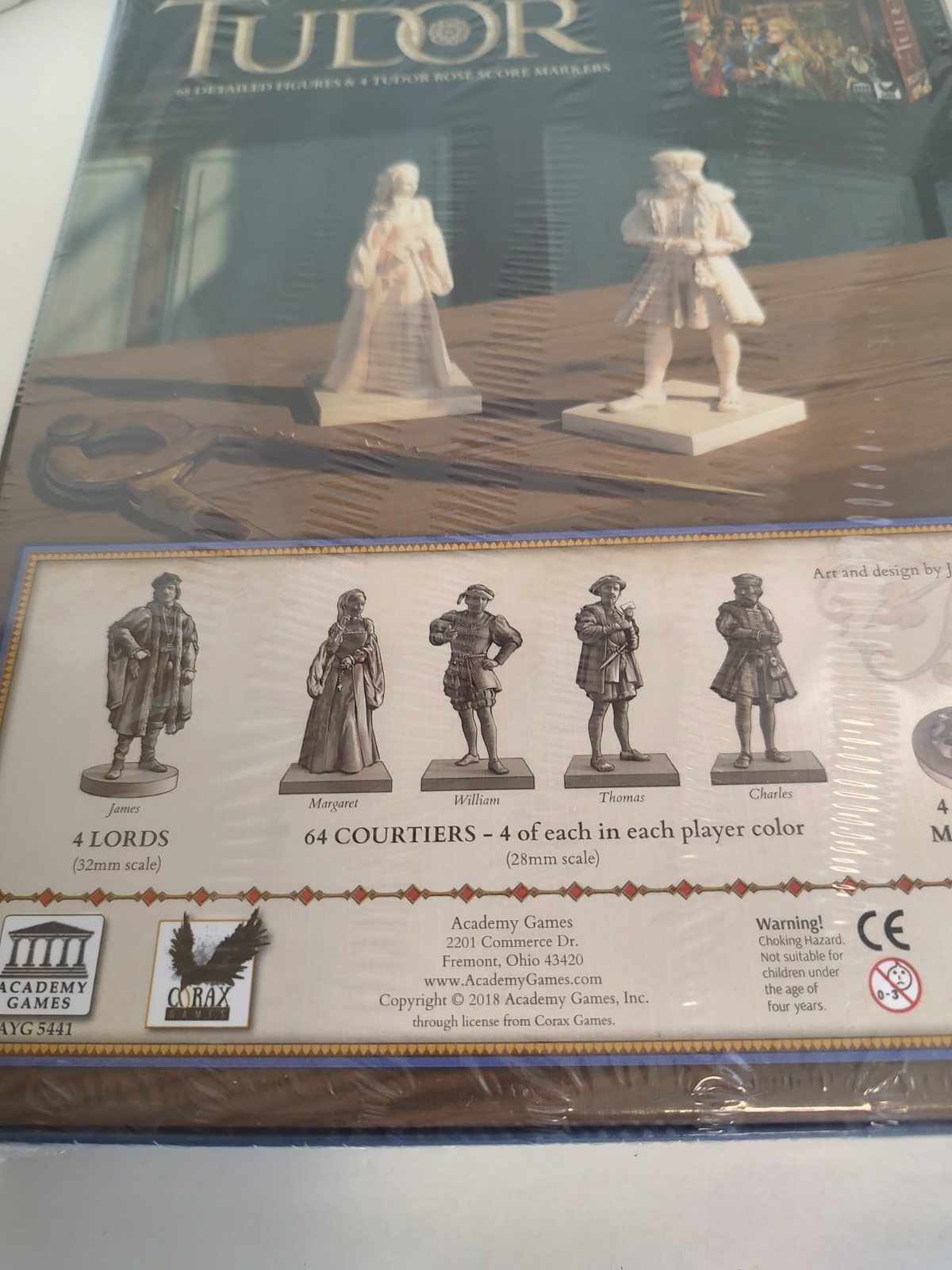 Academy Board Game Tudor Miniatures 68 Detailed Figures & 4 Tudor Rose Score