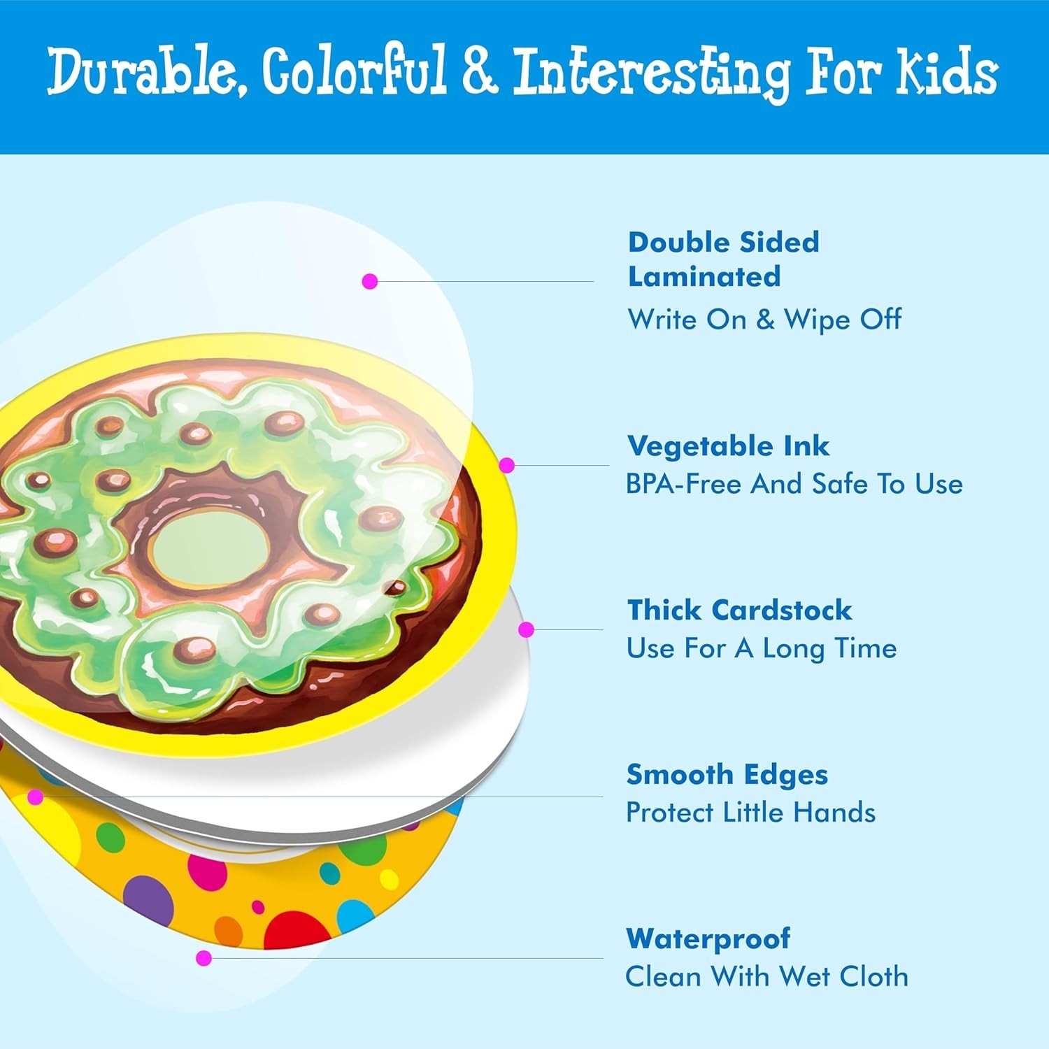 Interactive 52-Card Donut Matching Game for Ages 4-6, Perfect Group Activity