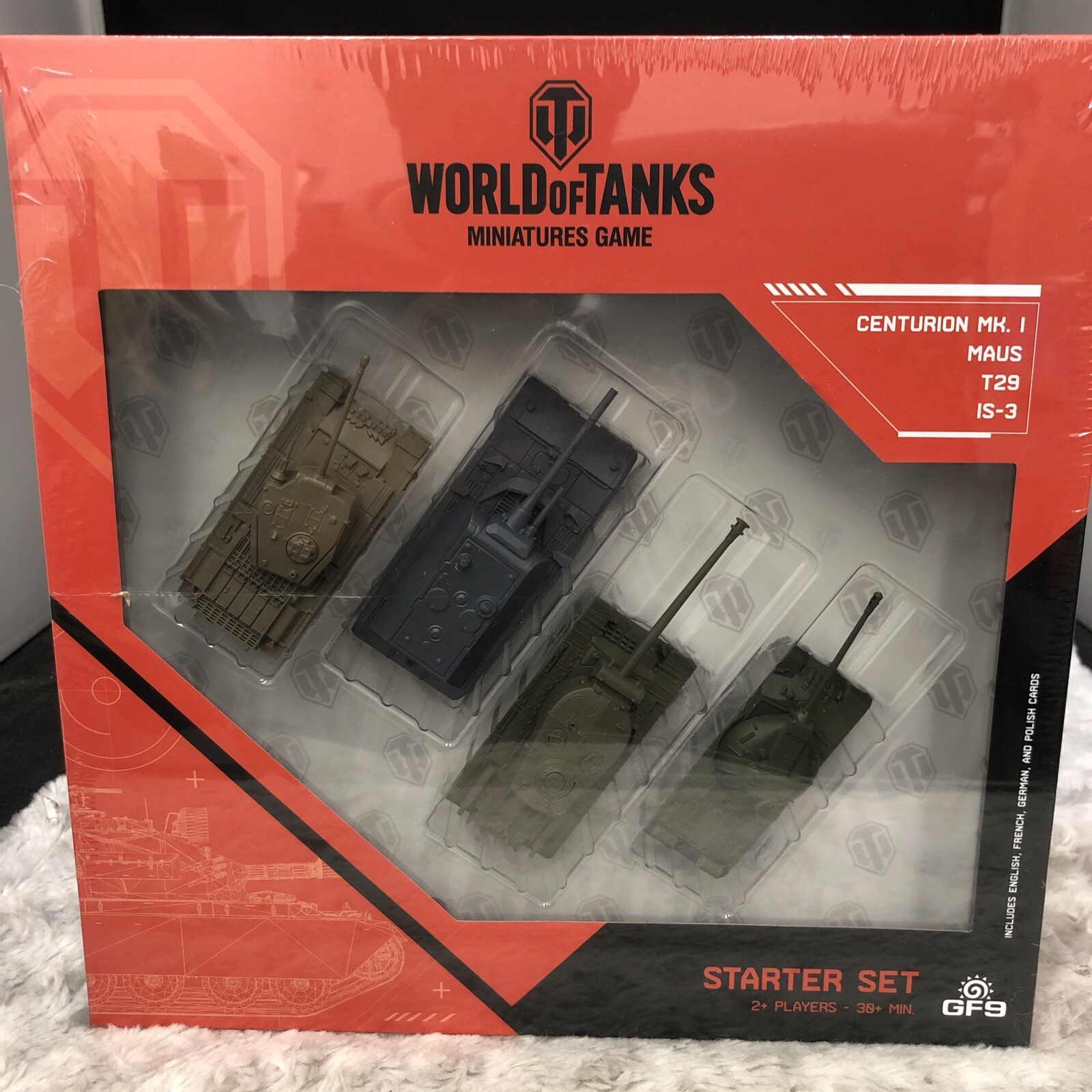 2023 World of Tanks Starter Set (Maus, T29, IS-3, Centurion) Gale Force 9 New