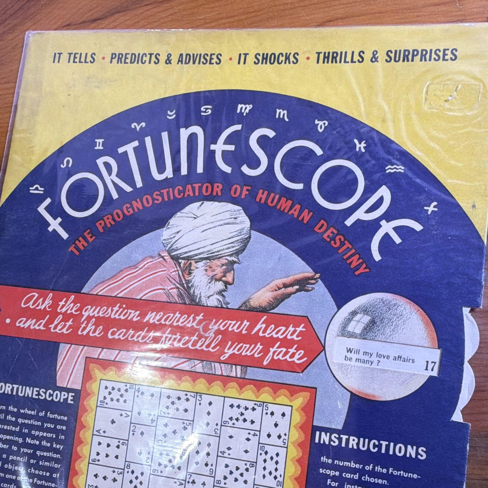 Vintage “Fortunescope” Ephemera Fortune Teller Game Multiple Pages