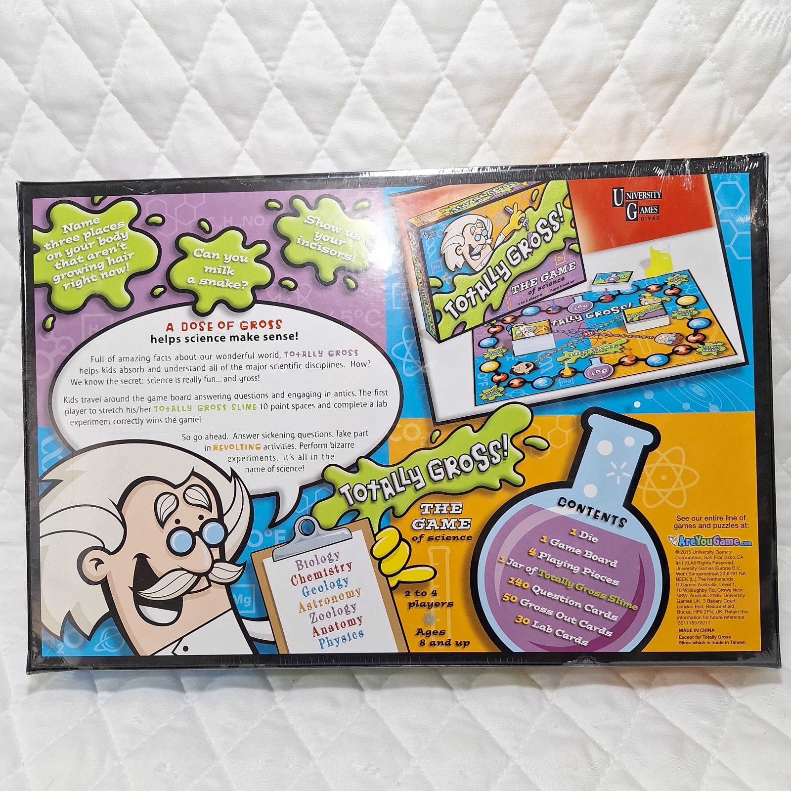 Totally Gross The Game Of Science University Games 2015 New Sealed Age 8 & Up