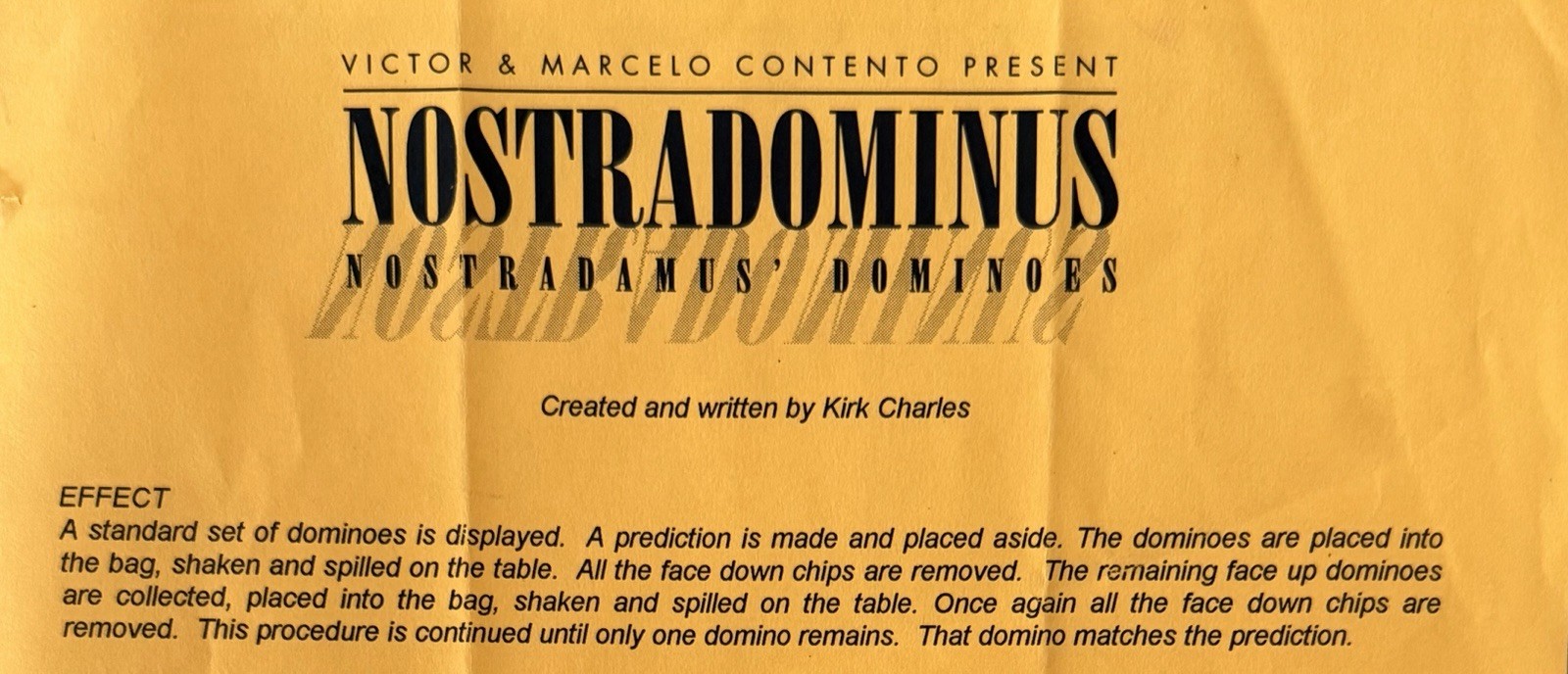 Magic trick- Nostradamus Dominoes Set w/ Wooden Case