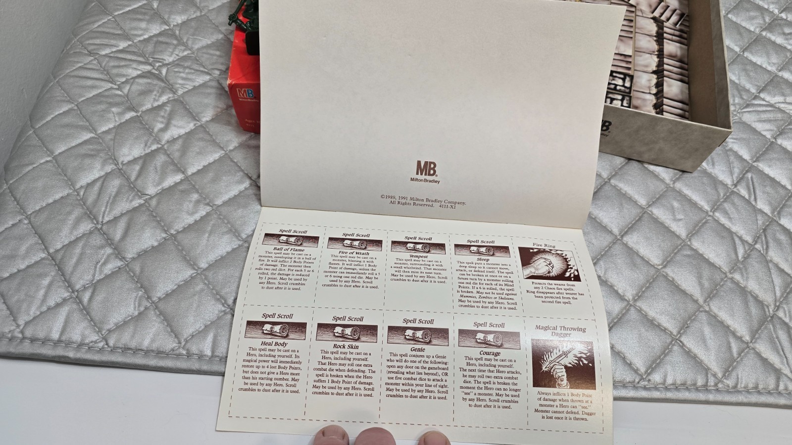 Vintage Hero Quest – Quest Pack – Kellars Keep – 1991 MB Complete and Nice!
