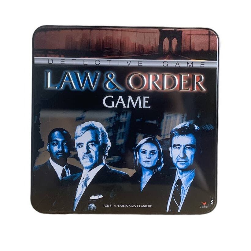 Law & Order Detective Game in Tin Box by Cardinal Games – Complete Set