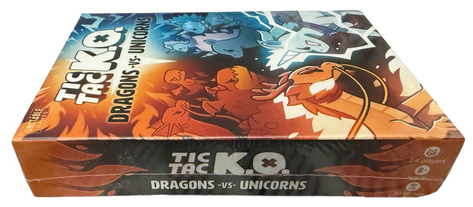 Tic Tac K.O. – Dragons vs Unicorns Board Game – Complete New 2021 Tee Turtle