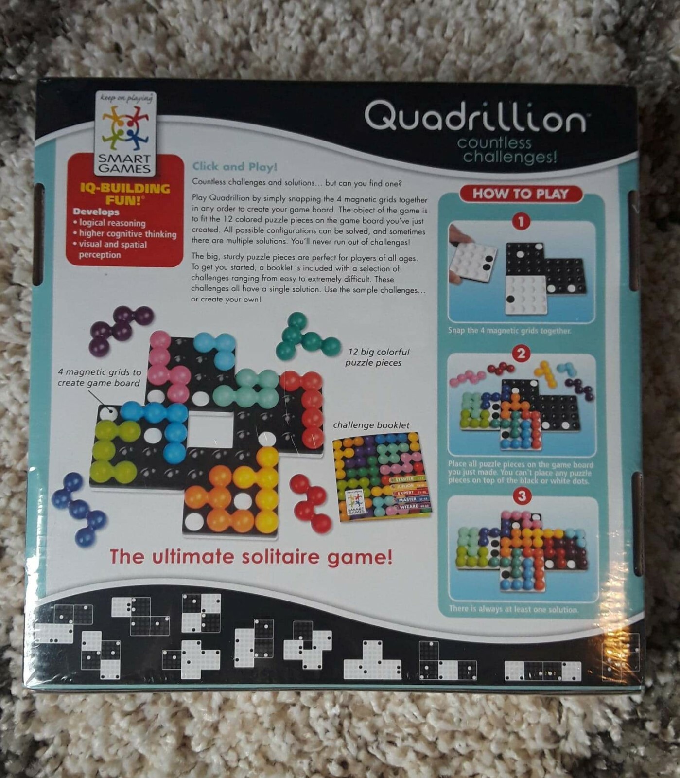 Smart Games Quadrillion Multi-Level Logic Game Ages 7 and Up New/Sealed