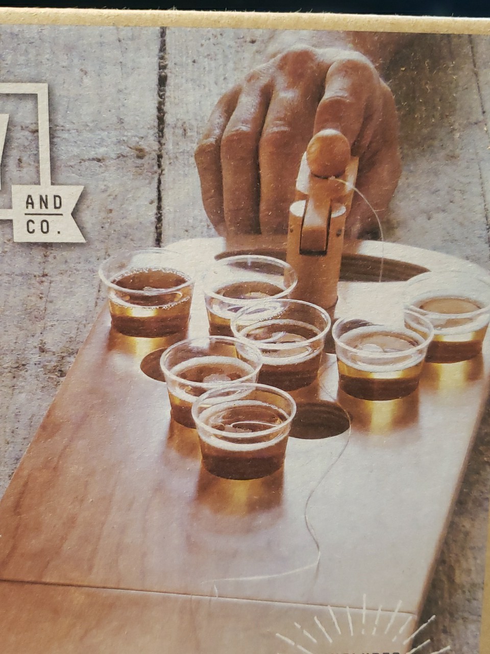 Refinery Wooden Foldable Tabletop Size Beer Pong Drinking Game With 25 Cups
