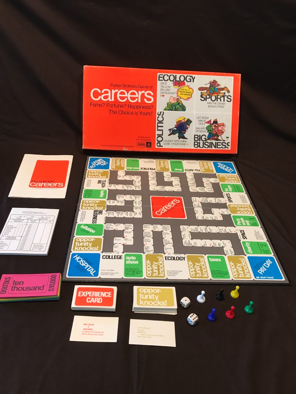 1971 Careers Board Game By Parker Brothers – Complete – Good Condition!!