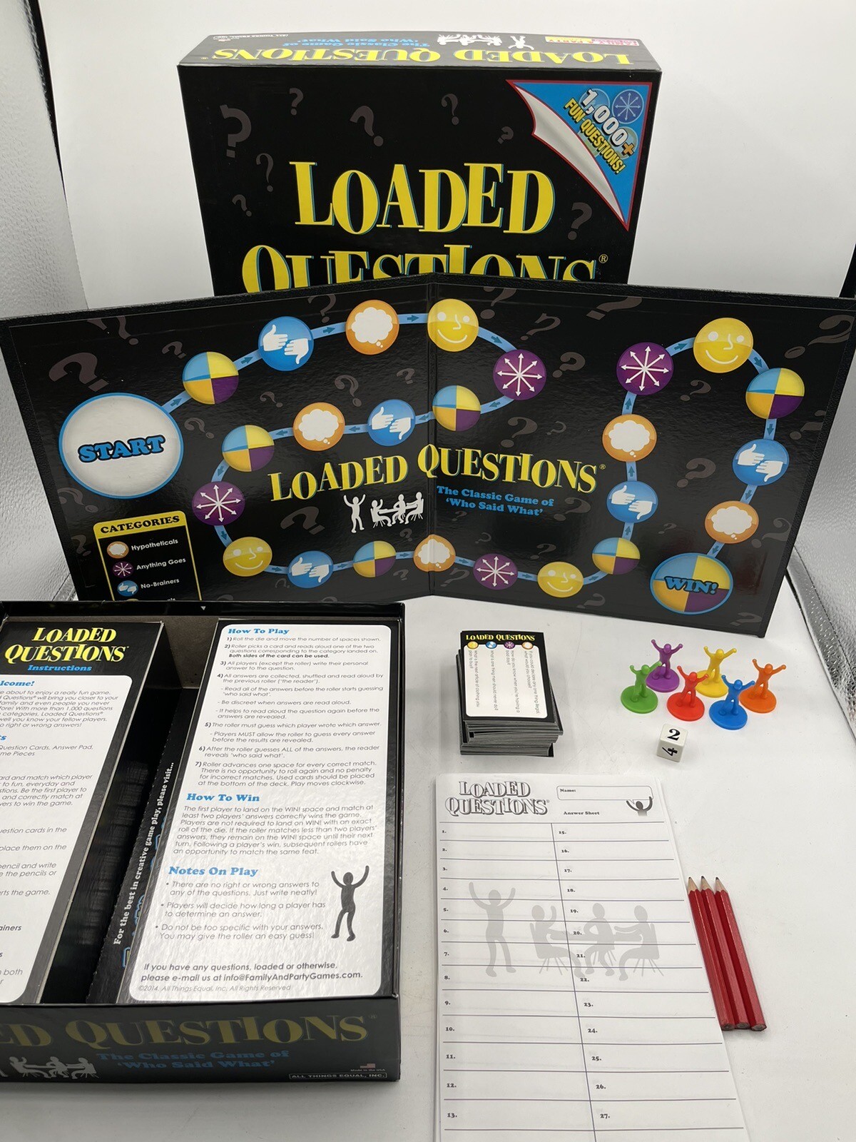 Loaded Questions Family &Party Game 2014 Teen-Adult Classic Game “Who Said What”