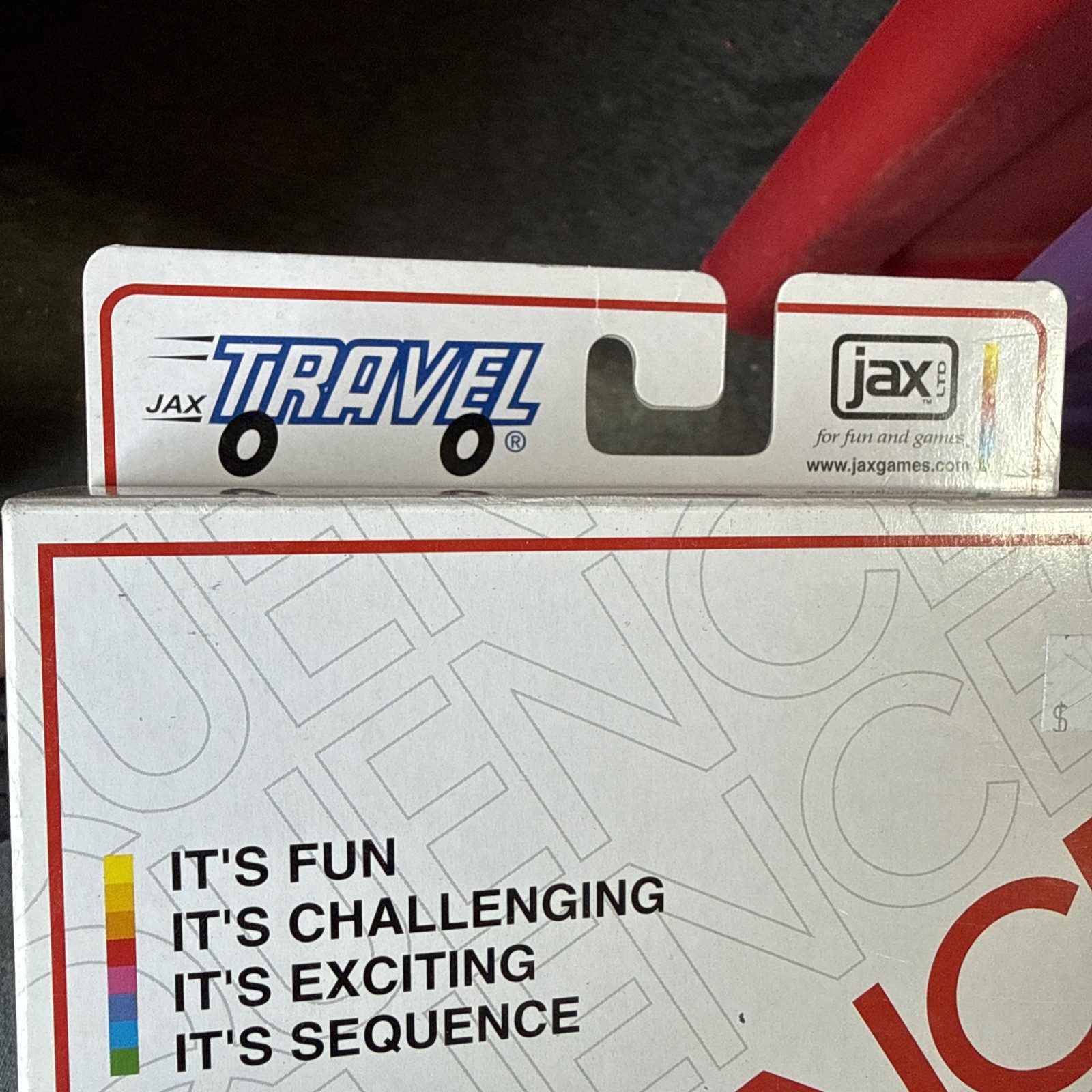 Jax Sequence Board Game 1994 Travel Version An Exciting Game of Strategy NEW
