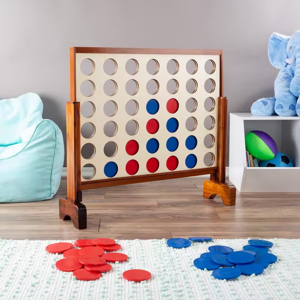 Giant Wooden 4-In-A-Row Game