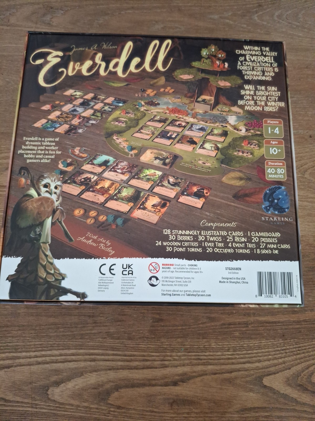 Everdell 2nd Edition Board Game Stunning Strategy & Woodland Creatures Complete