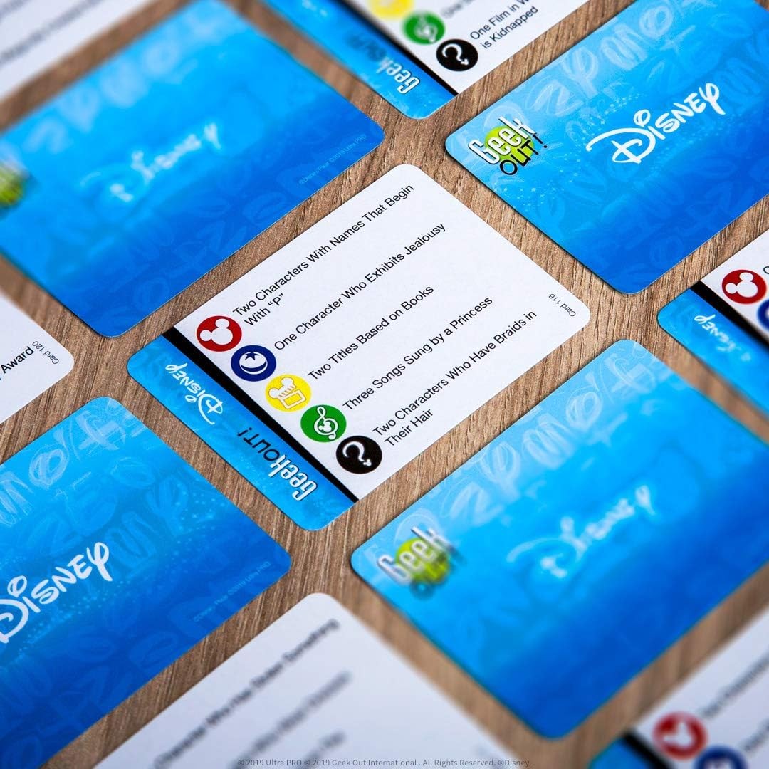 Disney Geek Out Board Game Trivia Party Family Game USAopoly New Ages 10 – Adult