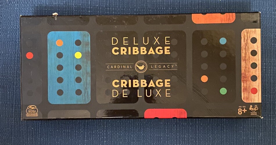 Deluxe Cribbage Family Board Game Cardinal Legacy Wooden Case