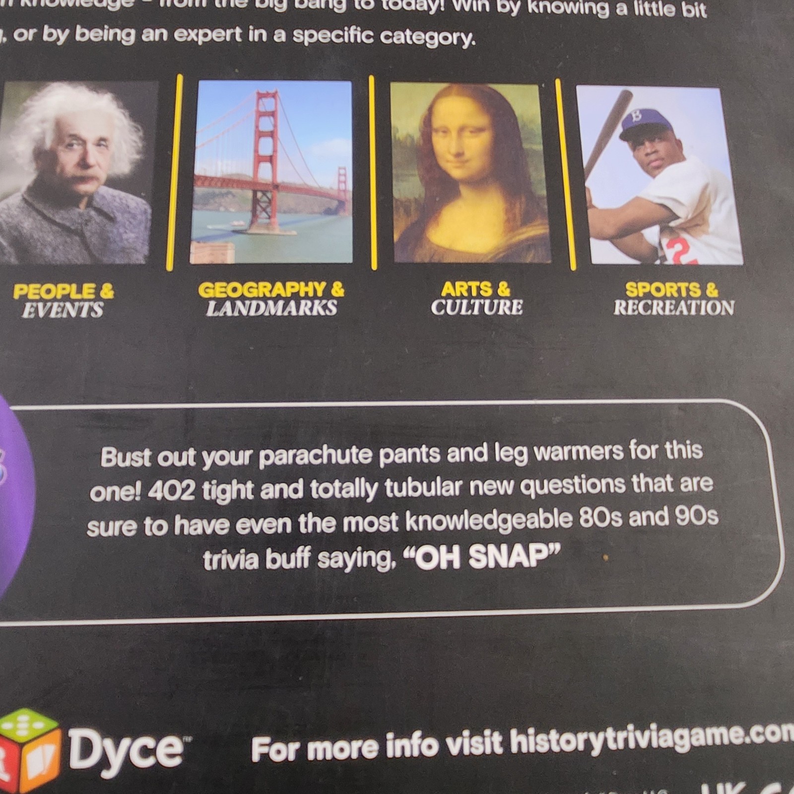 HISTORY Channel Trivia Board Game Deluxe Edition with 80s & 90s Expansion Pack