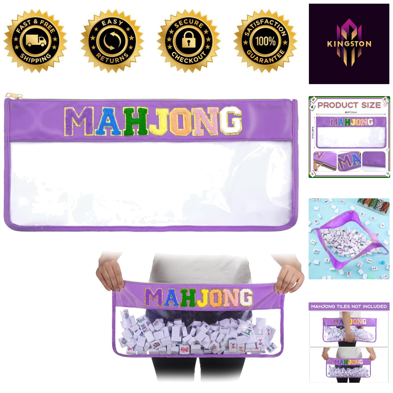 Durable Mahjong Storage Bag with Elegant Zipper – Perfect for Organizing Tiles