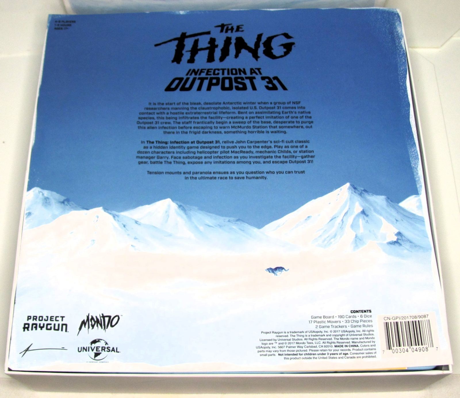 The Thing Infection At Outpost 31 Board Game COMPLETE Pre-Owned Excellent Cond’n