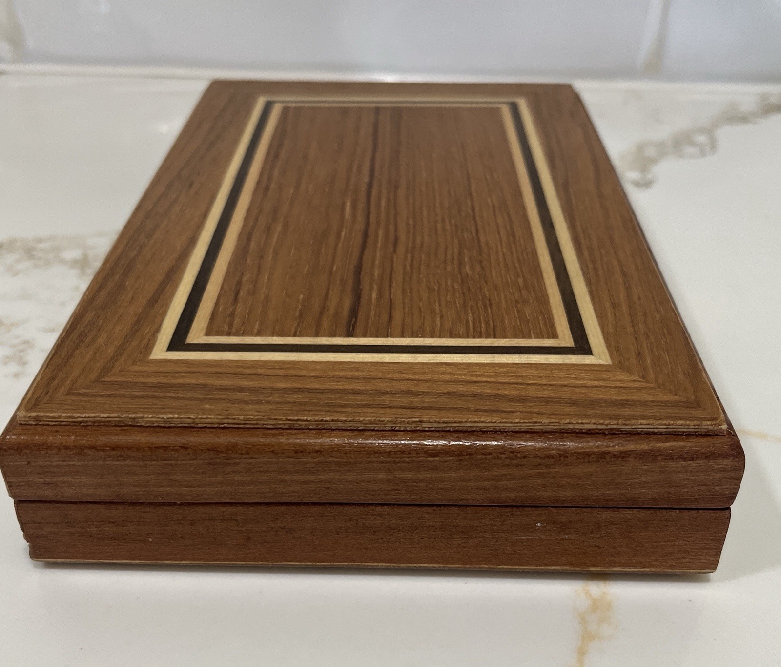 Vintage Double Dix Dominoes-28 Ivory Tiles in Original Wooden Hinged Box