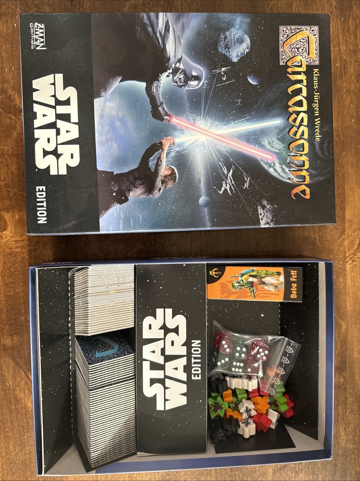 Disney Star Wars Carcassonne Klaus Jürgen Wrede 100% COMPLETE Edition Board Game