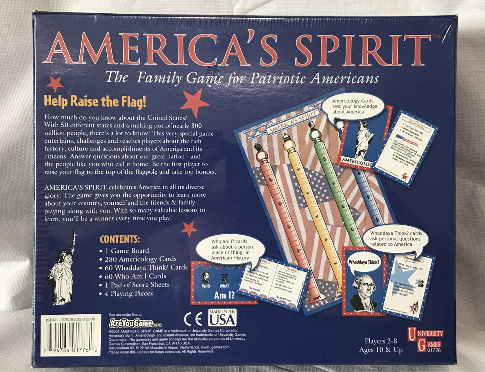 America’s Spirit The Family Game For Patriotic Americans University Games 2001