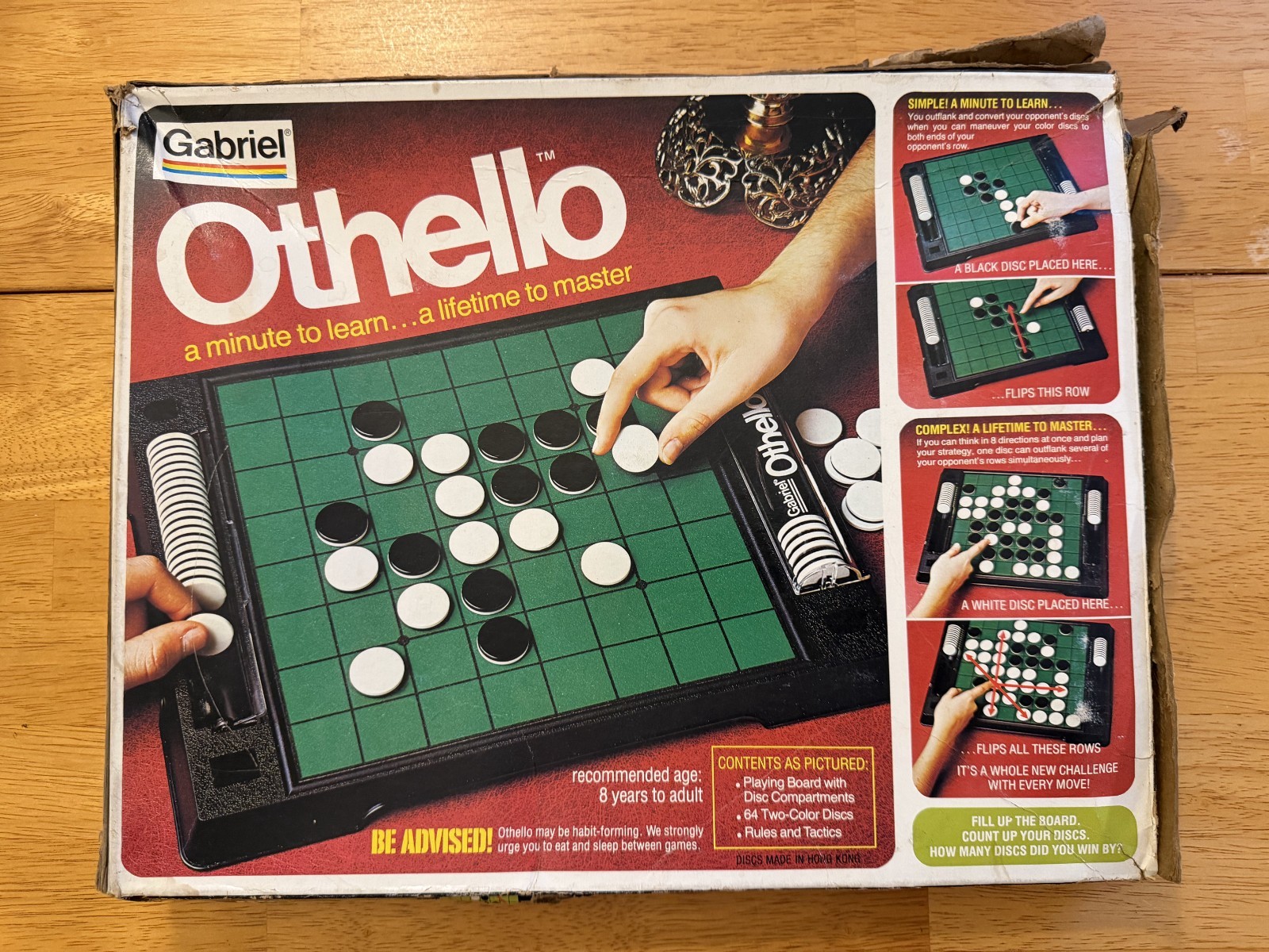 Vintage 1975 Gabriel Othello Board Game – Original Chips + Box, No Instructions