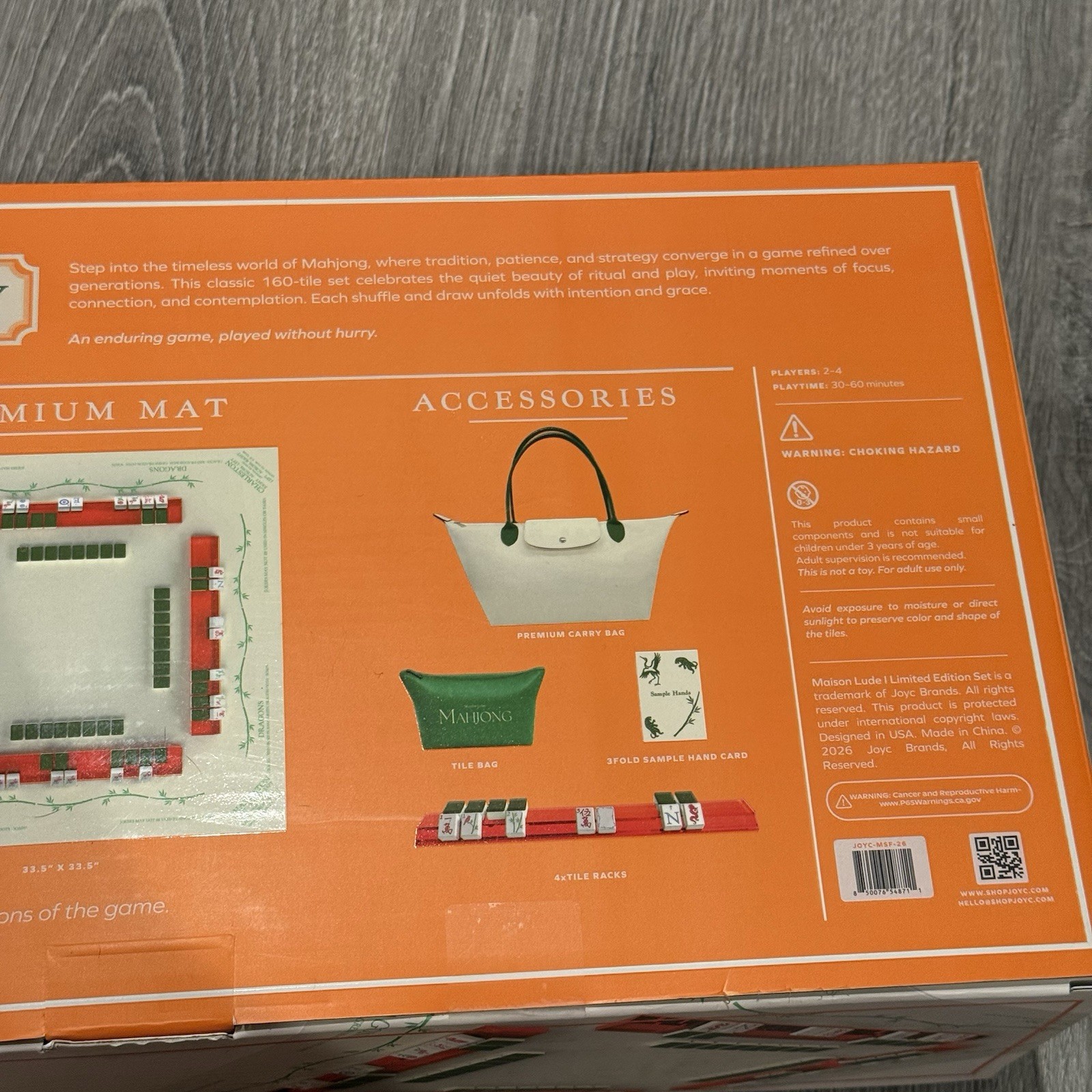 Maison Lude Mahjong Limited Edition 160 Tile Set With Mat & Accessories New Box