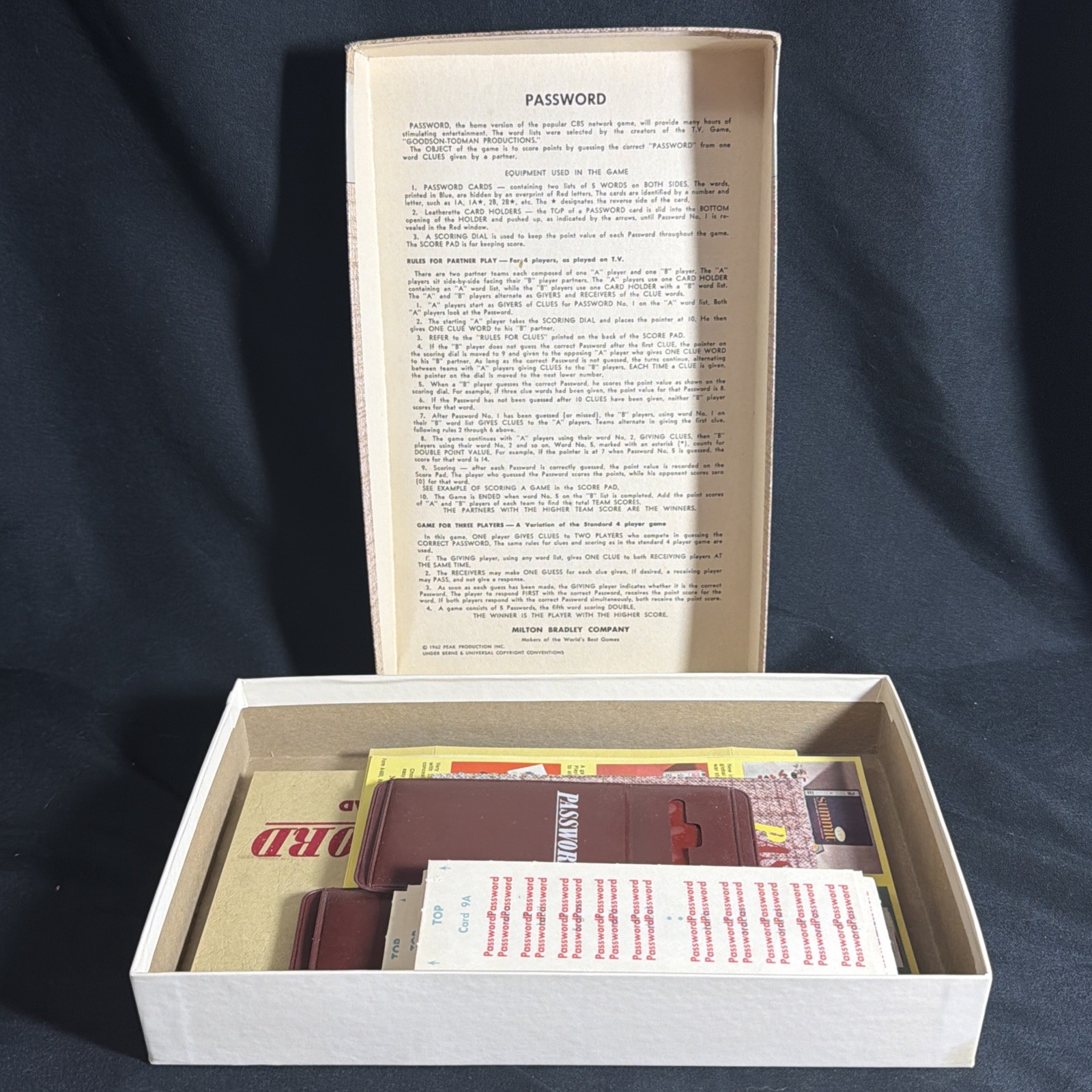 Vintage 1962 Milton Bradley Password Game #4260 Volume 2 Complete Made In USA