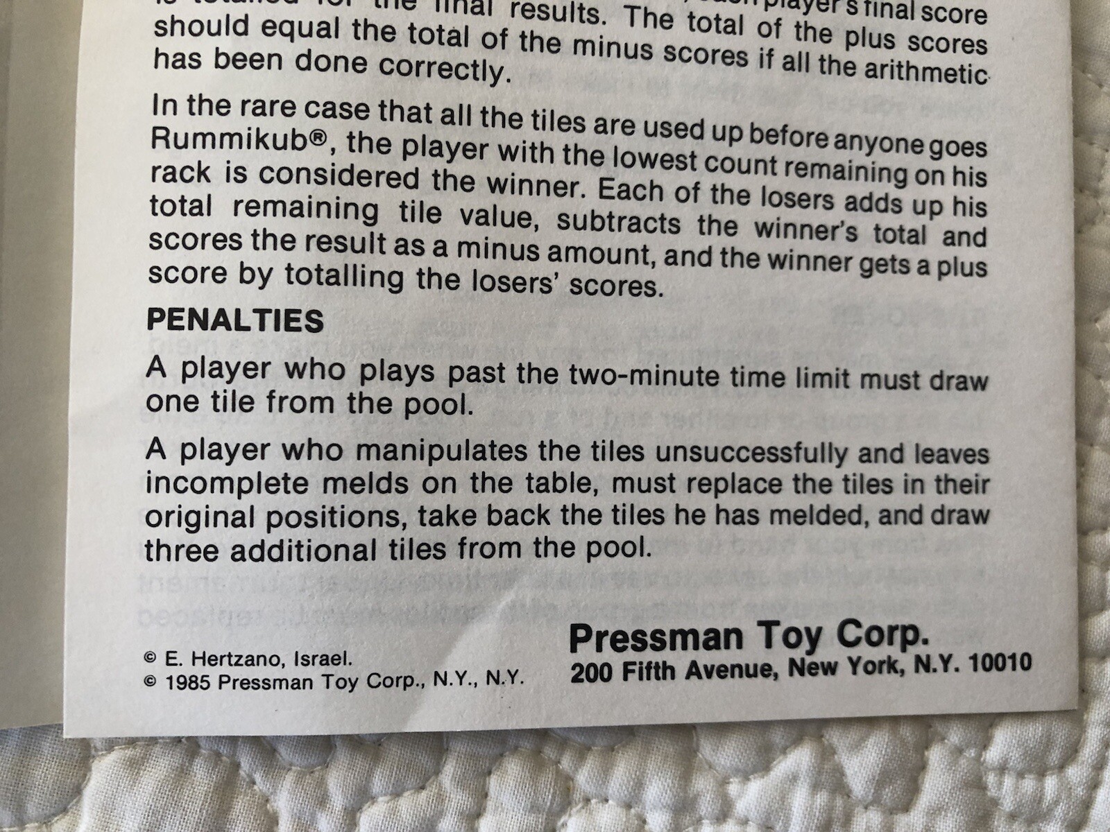 THE ORIGINAL RUMMIKUB No. 400 Game Pressman 1985 Rummy NEW UNUSED