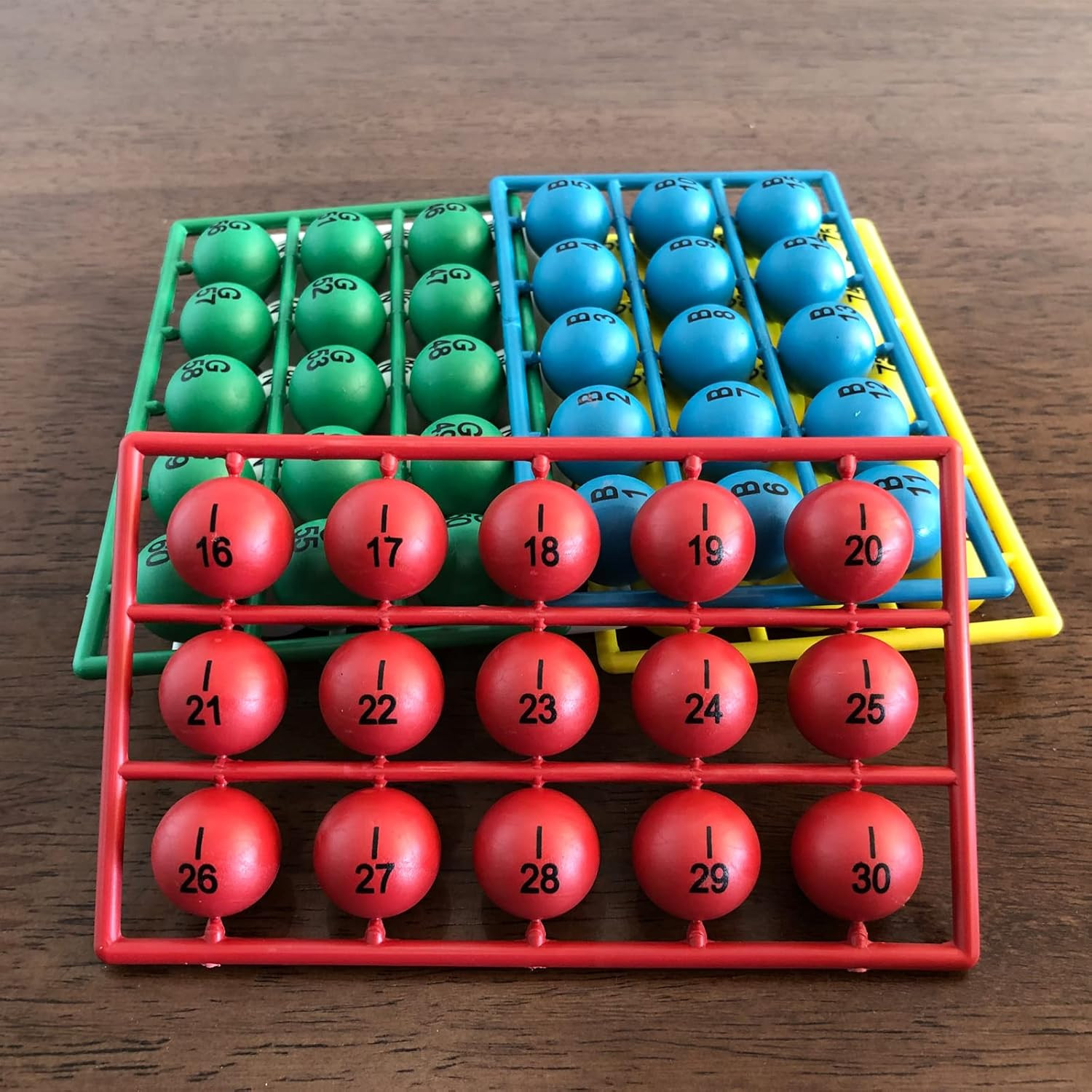 Yuanhe 0.8 Inch Bingo Balls for Jumbo Cages and Boards, Easy Read, 75 Count, Per