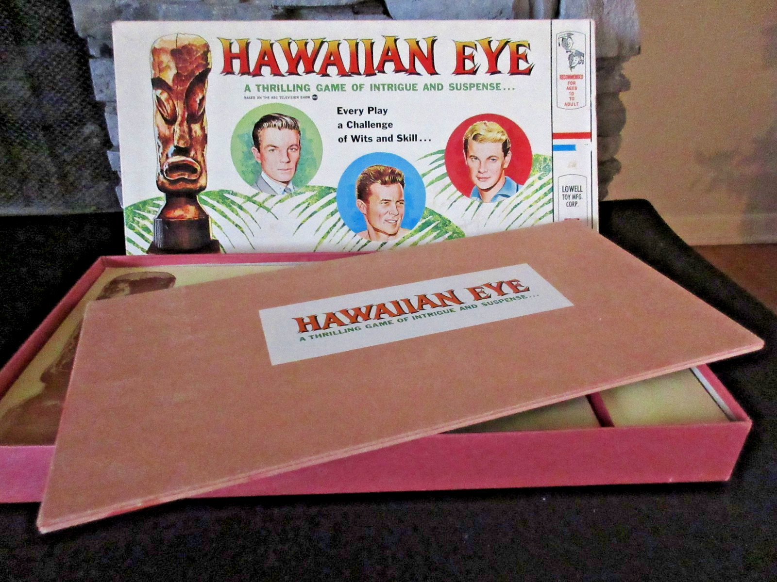 Vintage HAWAIIAN EYE Board Game 1963 Lowell Toy Mfg.