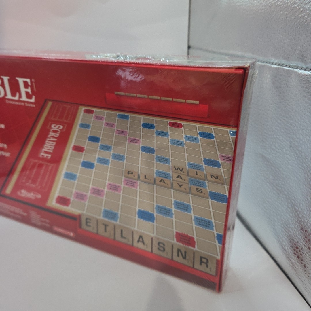 Hasbro Gaming SCRABBLE Board Game, Wooden Tiles Made in USA, 2 Players, Ages 8+