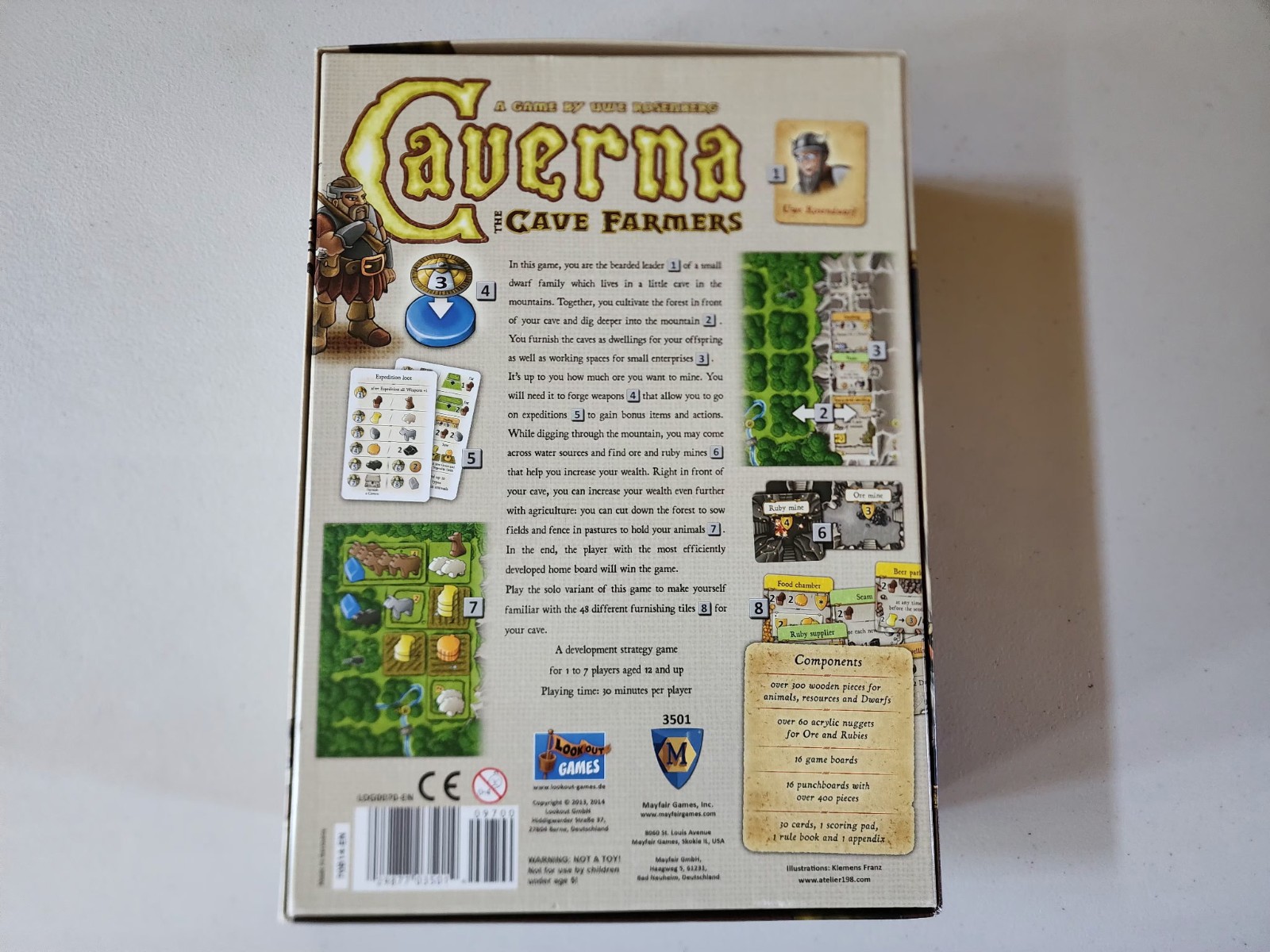 Caverna: The Cave Farmers Board Game Uwe Rosenberg Excellent Condition