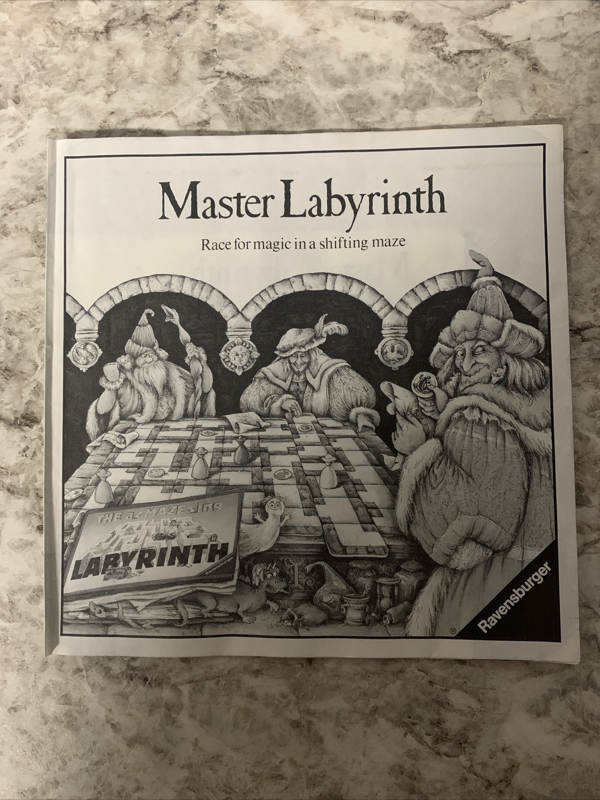 Vintage Ravensburger Master Labyrinth Maze Board Game 1991 Instruction Manual