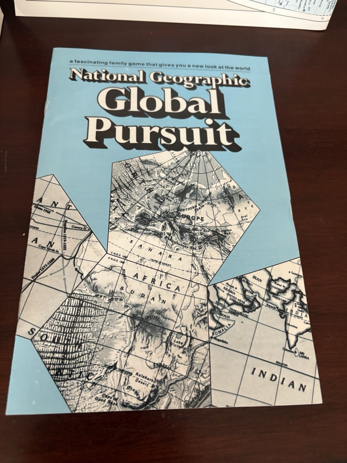 National Geographic Global Pursuit Game 1987 Complete Game Perfect Condition