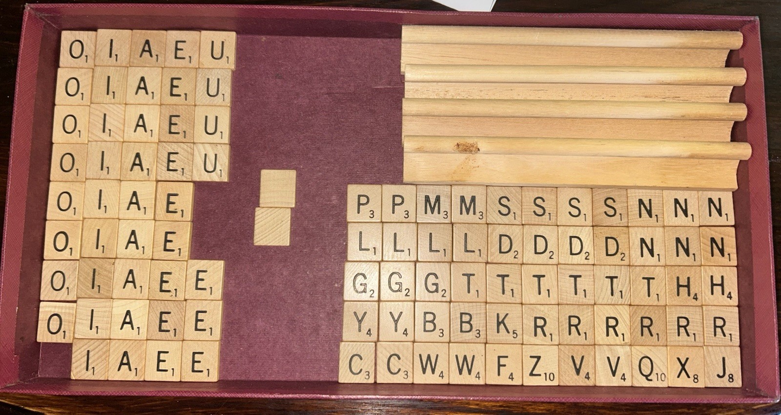 Vintage 1976 Scrabble Board Game, Selchow And Righter Co, Missing One Consonant