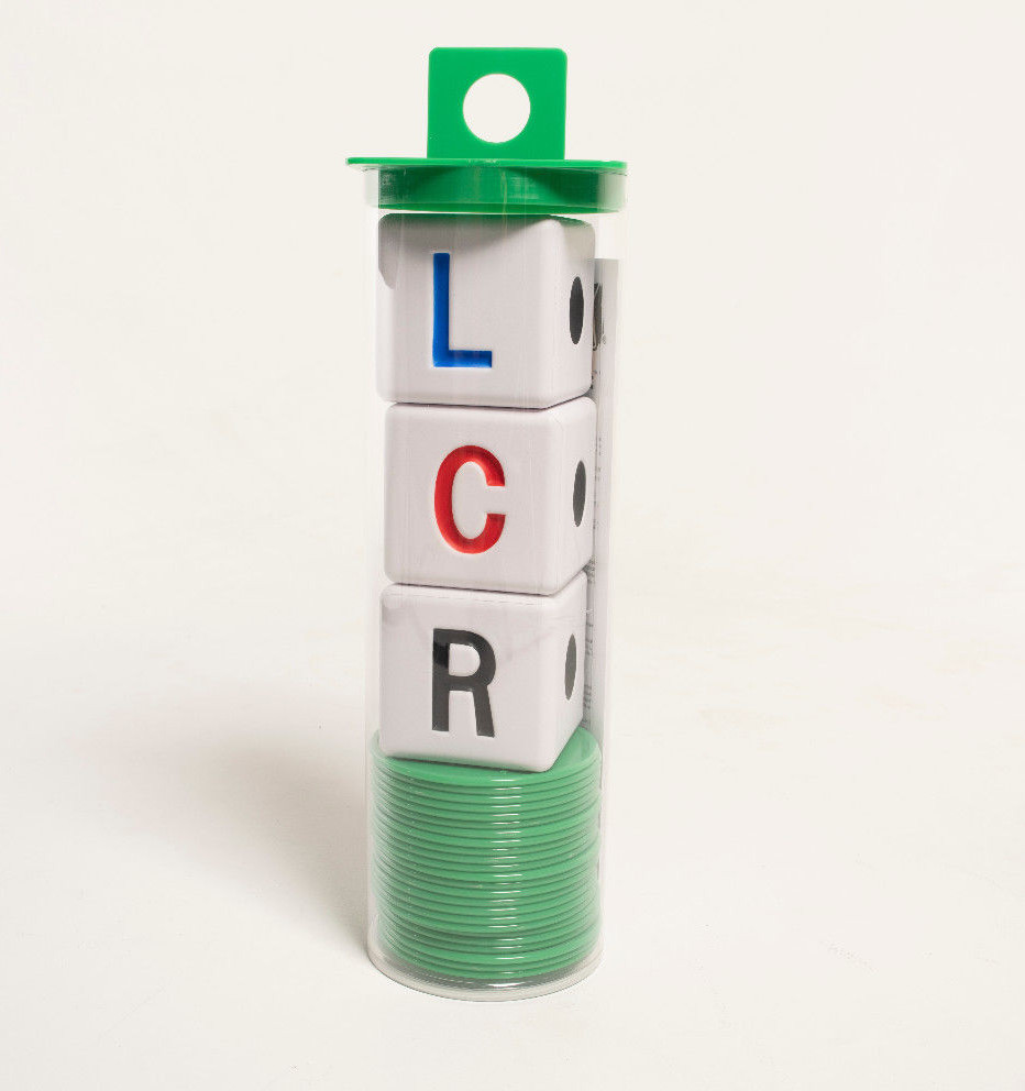 THE ORIGINAL BIG LCR® LEFT CENTER RIGHT™ DICE GAME – CLASSIC (GREEN)