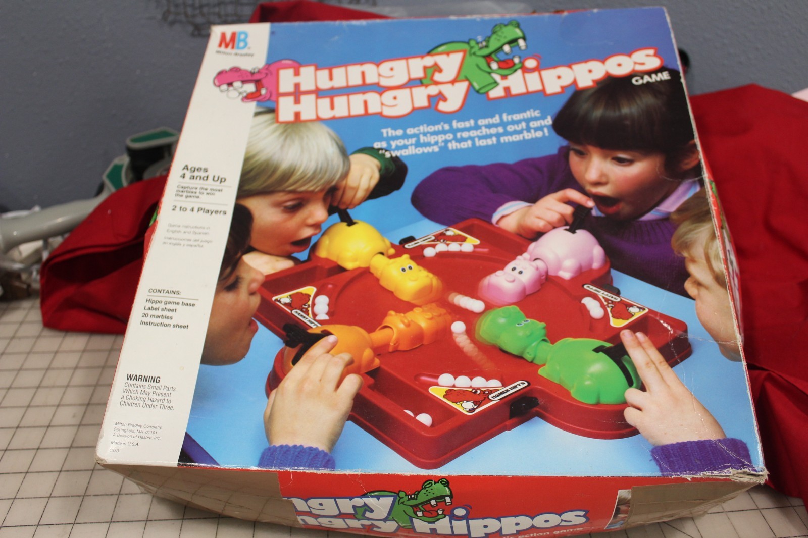 Vintage 1986 Hungry Hungry Hippos Game Milton Bradley