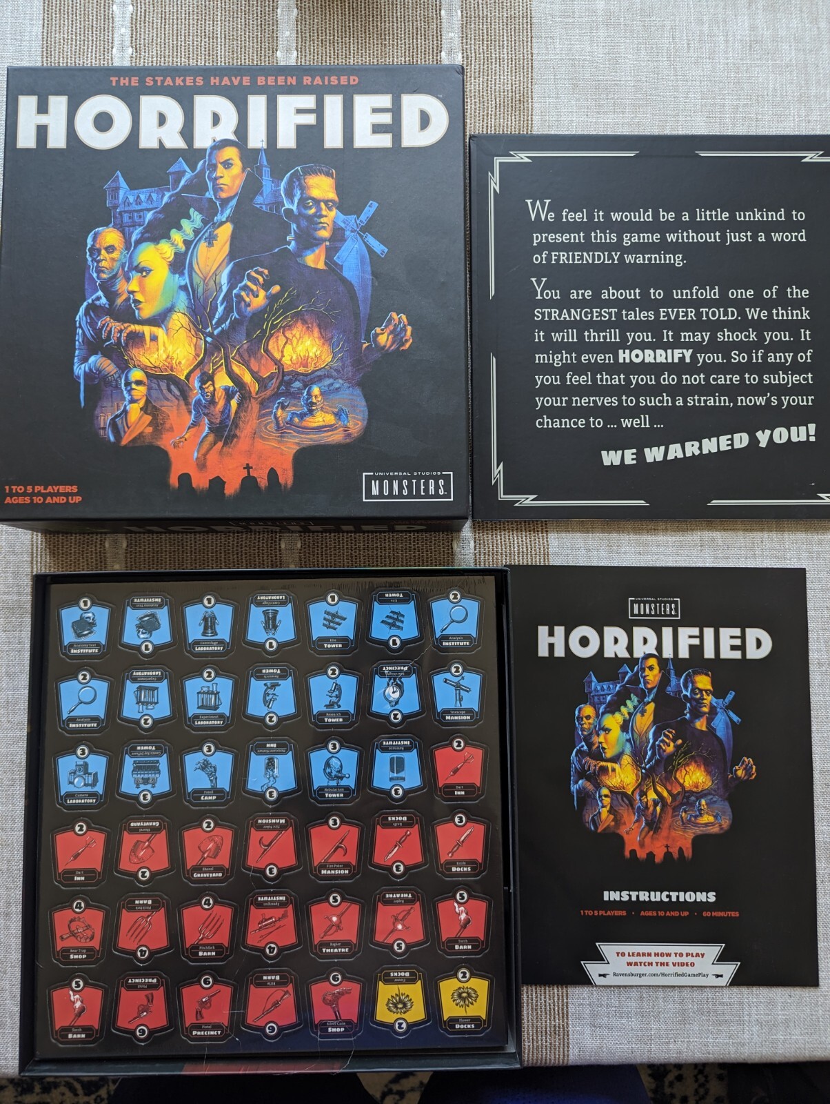 New Open Box Horrified Universal Monsters Strategy Board Game Ravensburger