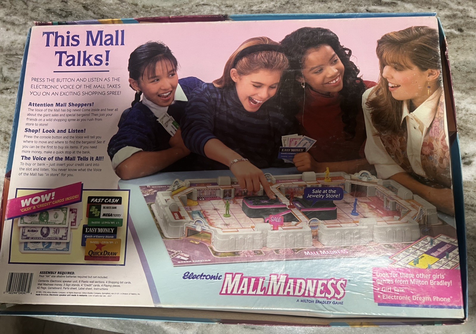 Electronic Mall Madness 1996 Vintage Board Game Milton Bradley #4047 Shopping